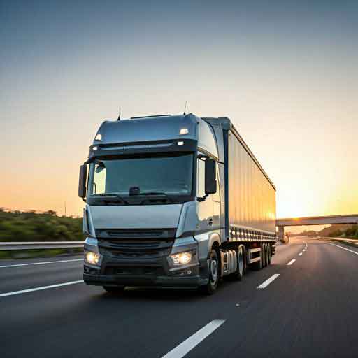 Heavy-duty LPG logistics vehicle on the road